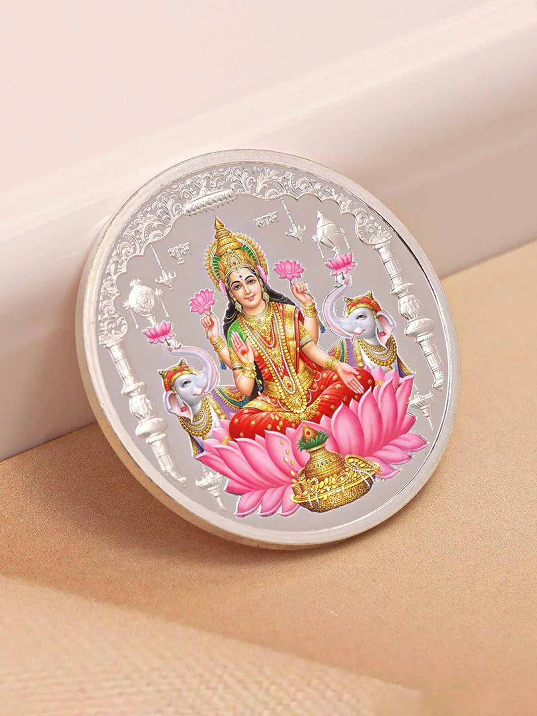 BIS Hallmarked Laxmi Ji Silver Coin With 999 Purity