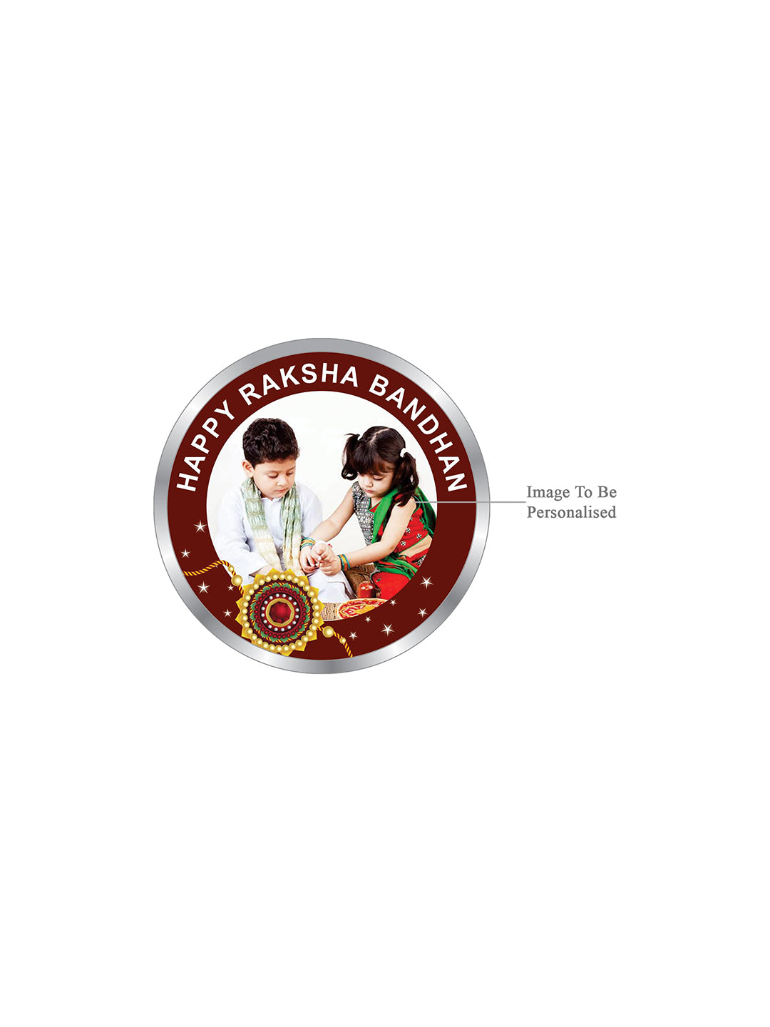 Personalised Raksha Bandhan 5 Gram Silver Coin 999 Pure