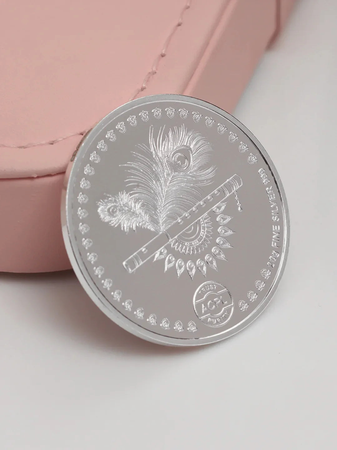 BIS Hallmarked Radha Krishna on The Swing 999 Pure Silver Coin
