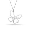 Personalised 925 Sterling Silver Butterfly Monique Name Pendant Necklace for Women Teen