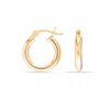 925 Sterling Silver 14K Gold-Plated Tube Small Italian Yellow-Gold Click-Top Hoop Earrings for Teen and Women 2.5mm