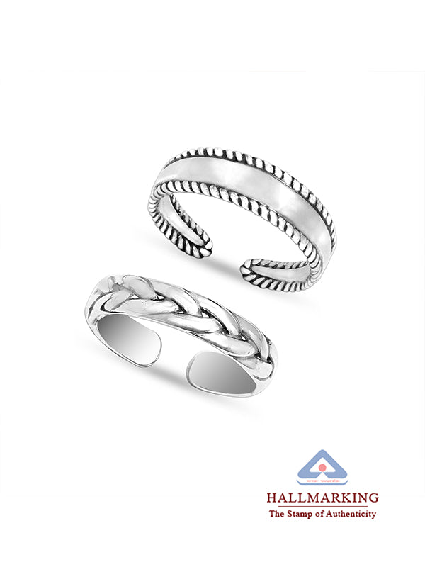 Regal Twist Silver Toe Ring