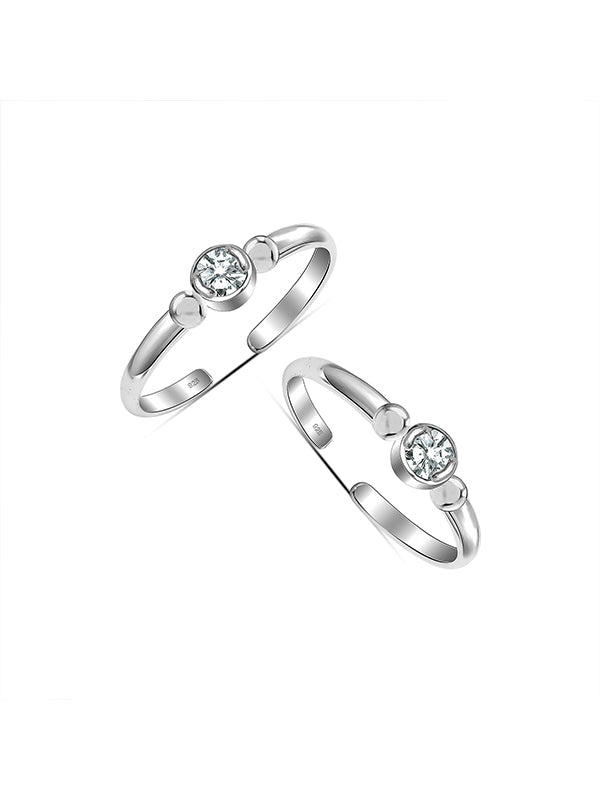CZ Fancy Band Adjustable Toe Ring