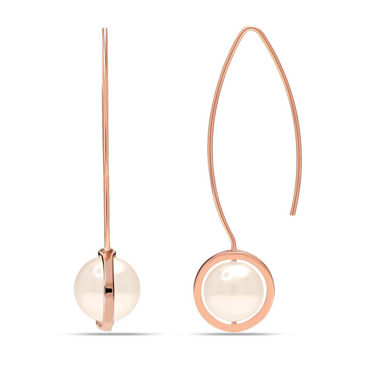 Rose Gold Dangle Earrings