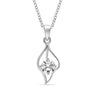 925 Sterling Silver Cubic Zirconia Falling Dew Cable Chain Pendant Necklace for Women Teen