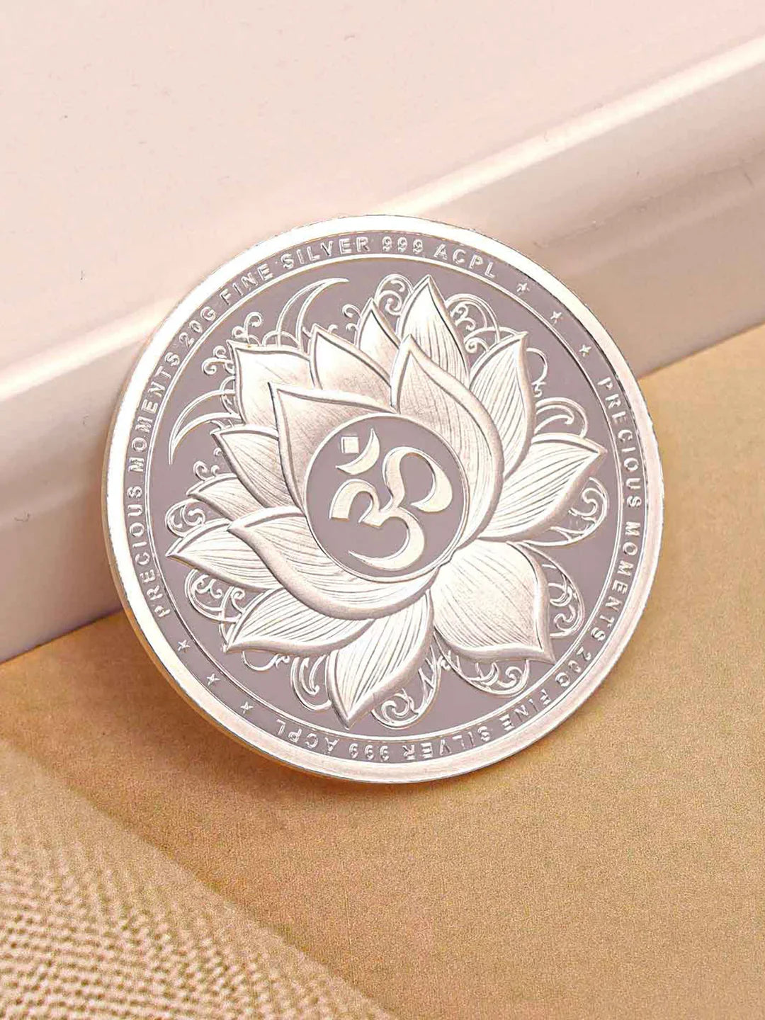BIS Hallmarked Laxmi Ganesh Silver Coin With 999 Purity
