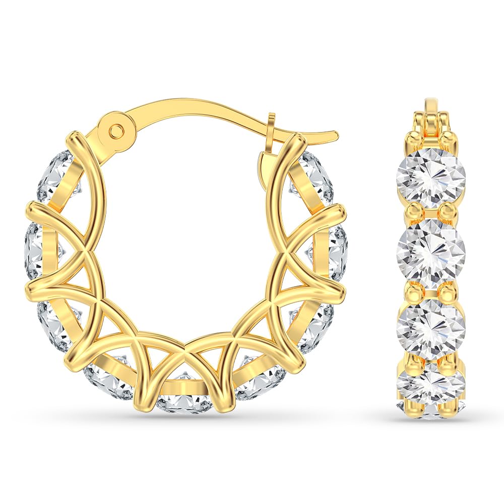Gold Click-Top Hoop Earrings