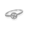 925 Sterling Silver Rhodium-Plated Round Cushion Cut Zirconia Engagement Wedding Bands Finger Ring for Women