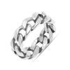 925 Sterling Silver Oxidized Band Chain Ring for Women