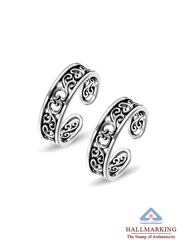 Antique Classic Floral Adjustable Toe Ring