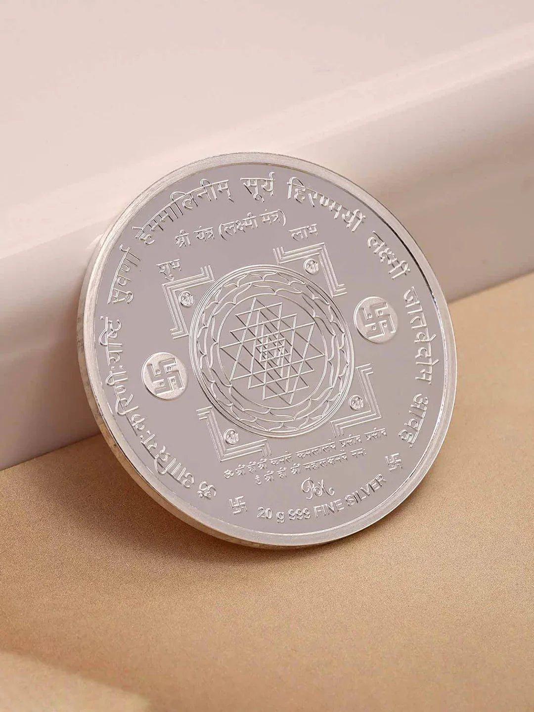 BIS Hallmarked Laxmi Ji Silver Coin With 999 Purity