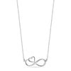 925 Sterling Silver Infinity Love Heart Shape Pendant Necklace for Women Teen and Girls