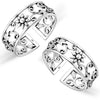 925 Sterling Silver Cutwork Floral Toe Ring for Women
