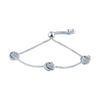 925 Sterling Silver Twisted Love-Knot Sliding Bolo Bracelet for Women Teen