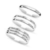 925 Sterling Silver Minimalist Thin Band Ring Open Adjustable Toe Rings for Women 3 Pcs