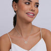 925 Sterling Silver Cubic Zirconia Interlocking Infinity Double Circle Pendant Necklace With Gift Card for Women Teen