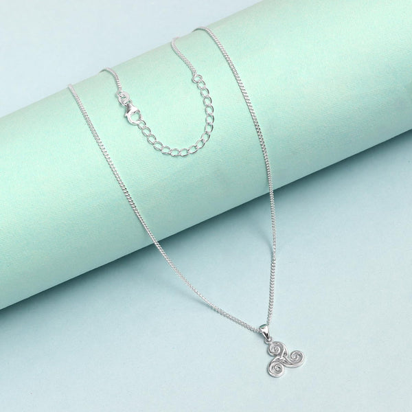 Buy 925 Sterling Silver Irish Celtic Knot Triskele Triple Spiral