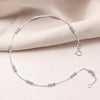 925 Sterling Silver Ball Bead Station Link Venetian Chain Anklets for Women (SINGLE ANKLET)