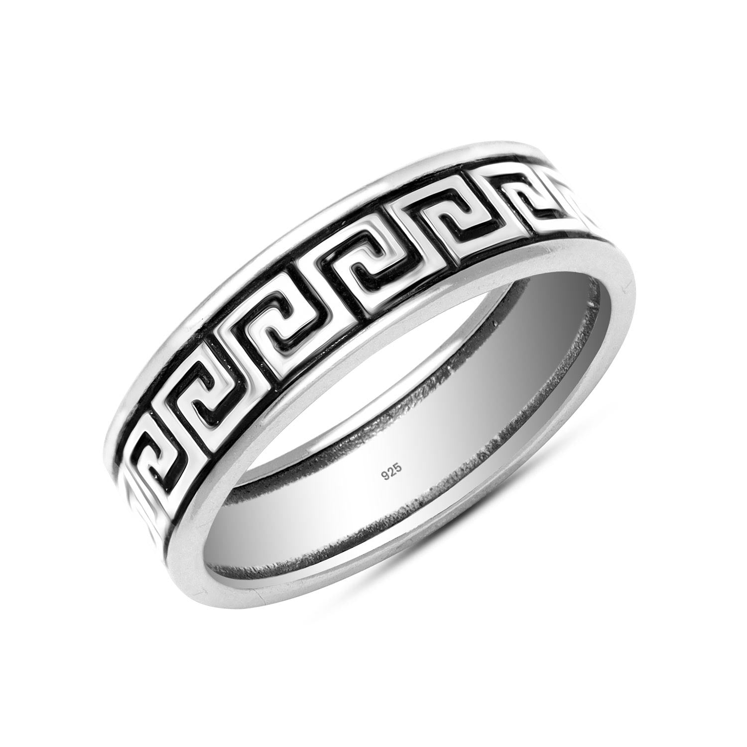 925 Sterling Silver Oxidized Band Ring for Men