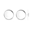 925 Sterling Silver Jewelry SMALL Round Disc Stud Earrings for Women