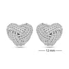 925 Sterling Silver Italian Design Heart Love-Knot Stud Earrings for Women and Girls