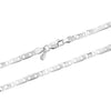 925 Sterling Silver Italian 0.4 CM Diamond-Cut Solid Flat Mariner Link Chain Necklace for Men and Women