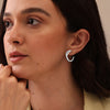 925 Sterling Silver Cubiz Zirconia Twisted Small C Hoop Earrings for Women and Girls