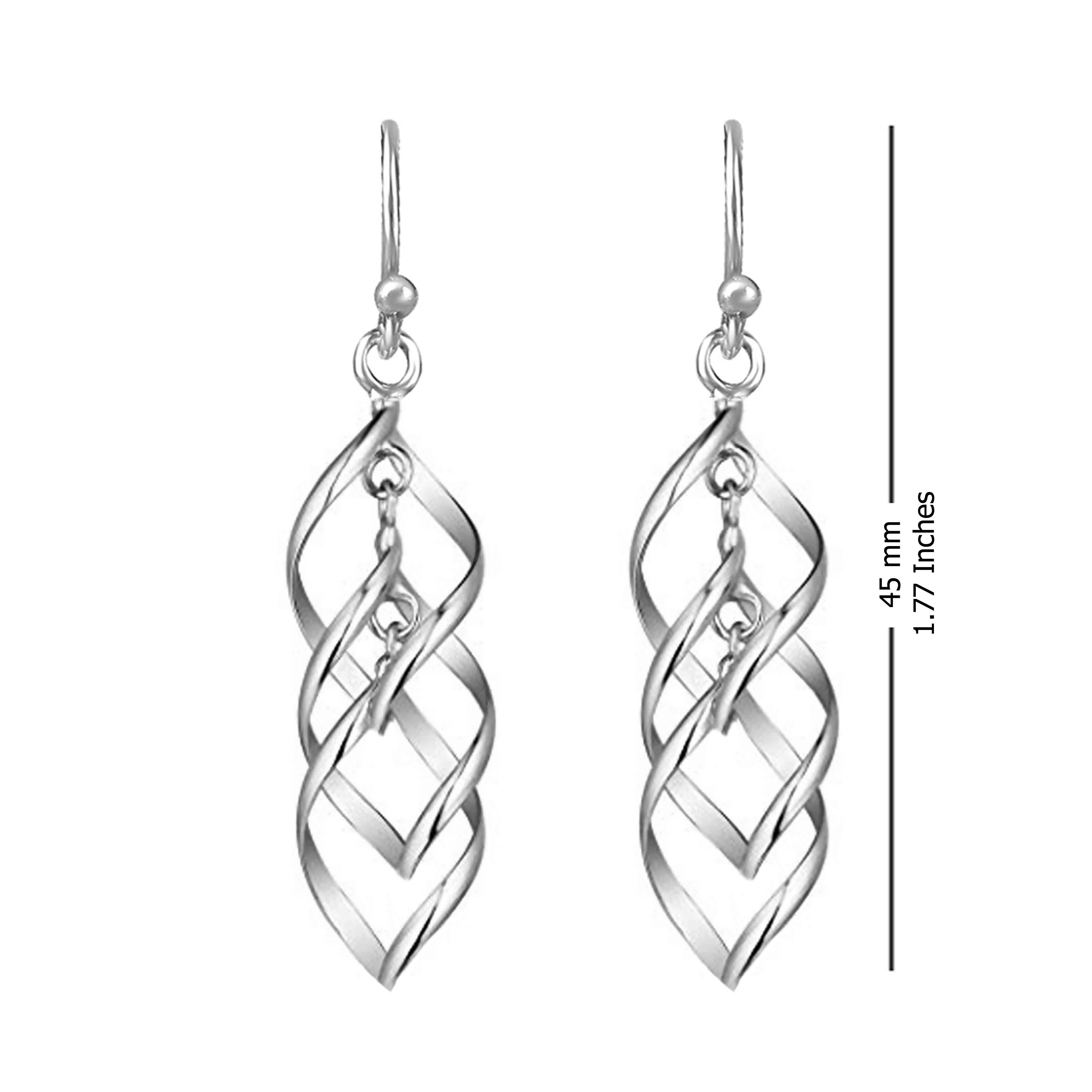 925 Sterling Silver Infinity Knot Drop Dangle Earrings for Women Teen
