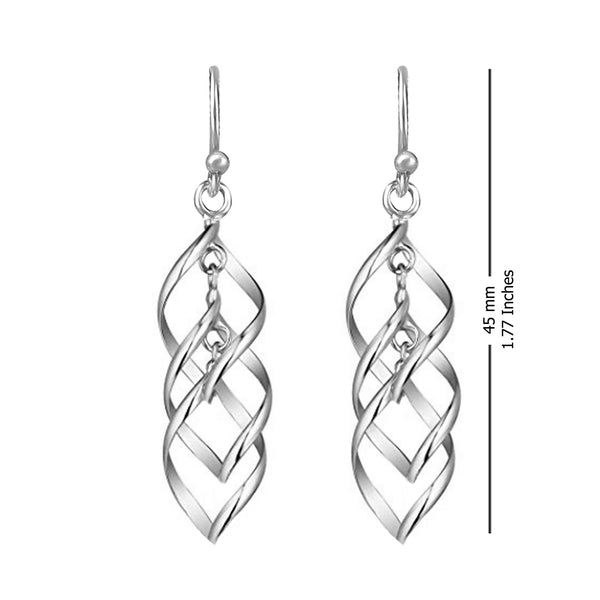 925 Sterling Silver Infinity Knot Drop Dangle Earrings for Women Teen