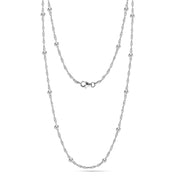 Rhodium Station Necklace