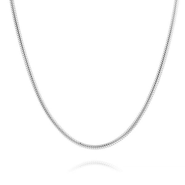 925 Sterling Silver Italian Snake Chain Necklace for Men and Women