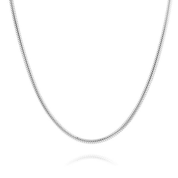 925 Sterling Silver 2 MM Magic 8 Sided Italian Snake Chain Necklace for Men and Women