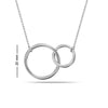 925 Sterling Silver Interlocking Infinity Mother & Daughter Double Circle Pendant Necklace for Women Teen