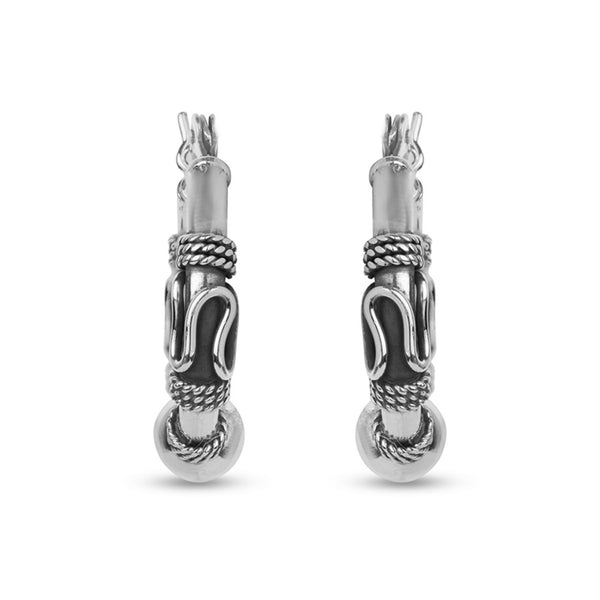 925 Sterling Silver Click Top Hoop Earrings for Teen Women