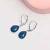 925 Sterling Silve Pear Shaped Teardrop Leverback Drop Dangle Earrings for Women