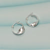 925 Sterling Silver Classic Twisted Round Wavy Click-Top Hoop Earrings for Women