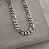 925 Sterling Silver Italian Solid Diamond-Cut Figaro Link Chain Necklace for Men 7 MM