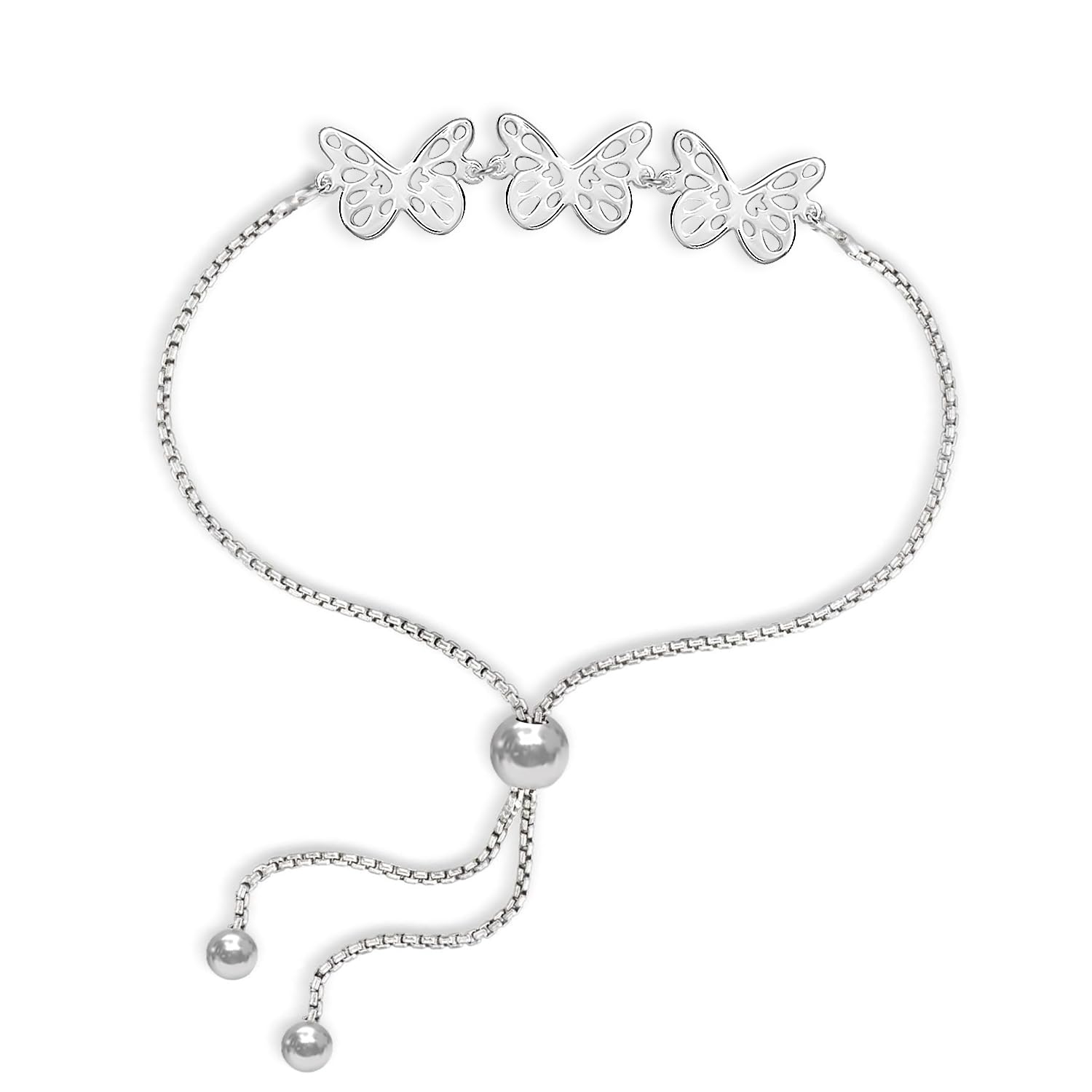 Silver Adjustable Slider Bracelet