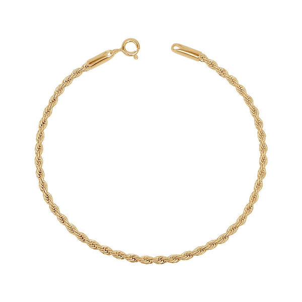 925 Sterling Silver Lightweight 1.8mm Diamond-Cut Braided Rope Chain Anklets for Women (SINGLE ANKLET)