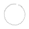 925 Sterling Silver Long Link Cable Chain Anklets for Women Teen (SINGLE ANKLET)