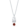 925 Sterling Silver Shakti Trishul Damru Rudraksha Pendant Necklace for Men