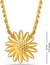 925 Sterling Silver 14K Gold-Plated English Daisy Sun Flower Pendant Necklace for Women
