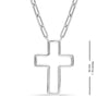 925 Sterling Silver Faith Hope Cross Paperclip Link Chain Pendant Necklace for Women Teen