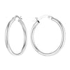 925 Sterling Silver Italian Round Tube Small Click-Top Hoop Earrings for Teen and Women 2.5mm