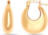 925 Sterling Silver Jewellery Light-Weight Bowl Hoop Earrings for Women Teen