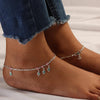 925 Sterling Silver Modern Flower Style Enamel Anklets for Women and Girls (PAIR ANKLET)