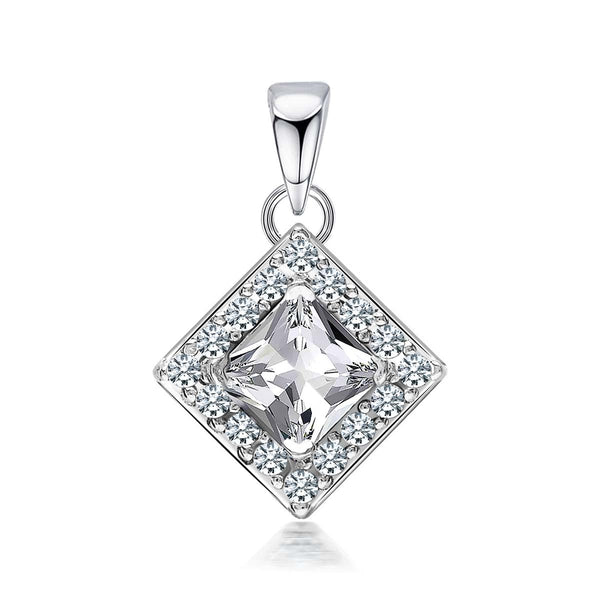 Buy 925 Sterling Silver Halo Cubic Zirconia Diamond like