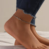 925 Sterling Silver Lightweight 1.8mm Diamond-Cut Braided Rope Chain Anklets for Women (SINGLE ANKLET)