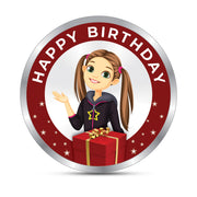 BIS Hallmarked Personalised Happy Birthday 5 gm 999 Pure Silver Coin