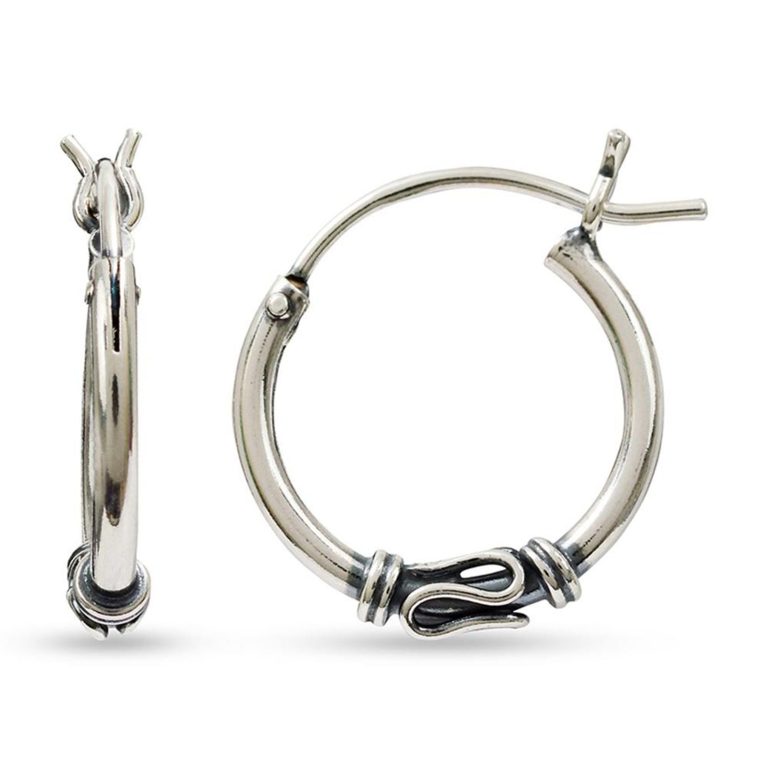 925 Sterling Silver Hoop Earrings for Teen Women